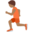 person running, medium-dark skin tone